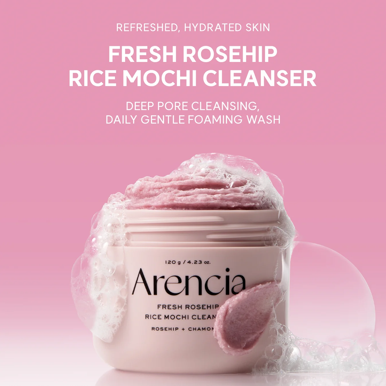 Arencia Fresh Rosehip Rice Mochi Cleanser (120g)