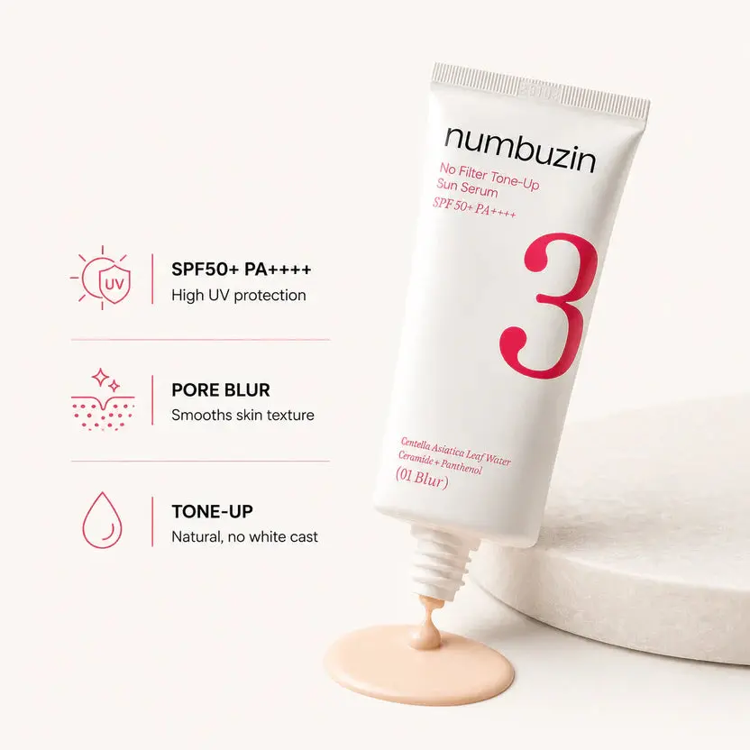 No.3 No Filter Tone-Up Sun Serum 01 Blur 50ml alternate view