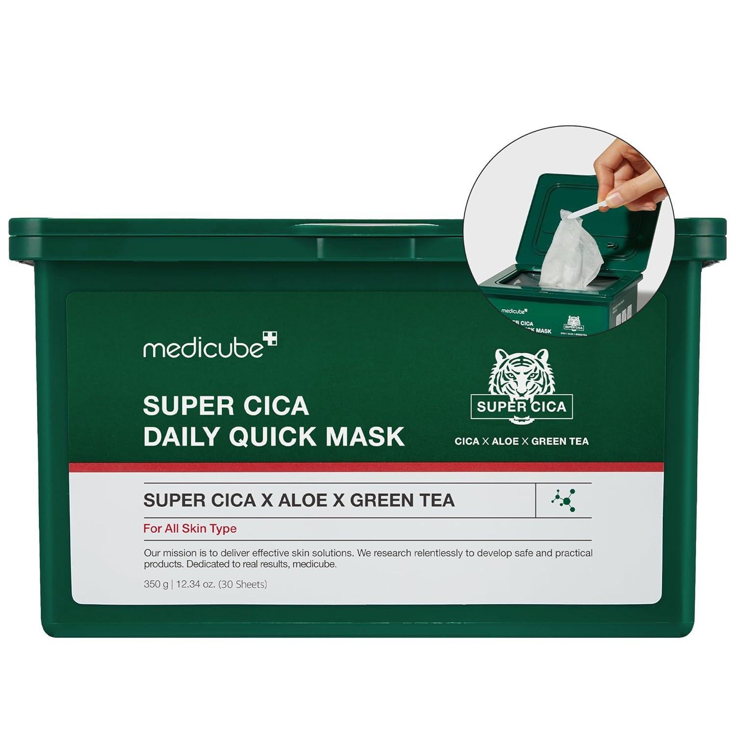 Medicube Super Cica Daily Quick Facial Masks (30 Sheets) 