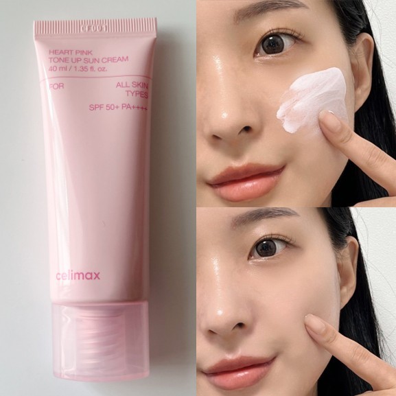 CELIMAX HEART PINK TONE UP SUN CREAMSPF50+ 40ML view 3