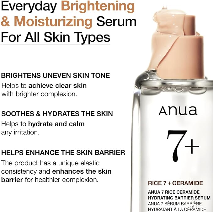 Anua 7+ Hydrating Serum with Rice Extract and Ceramides - 50 ml view 3