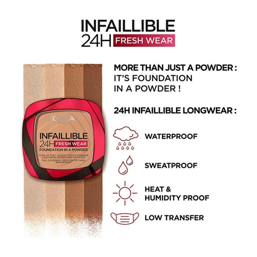 Powder Foundation Ivory Infaillible 24h Fresh Wear By Loreal Makeup view 6