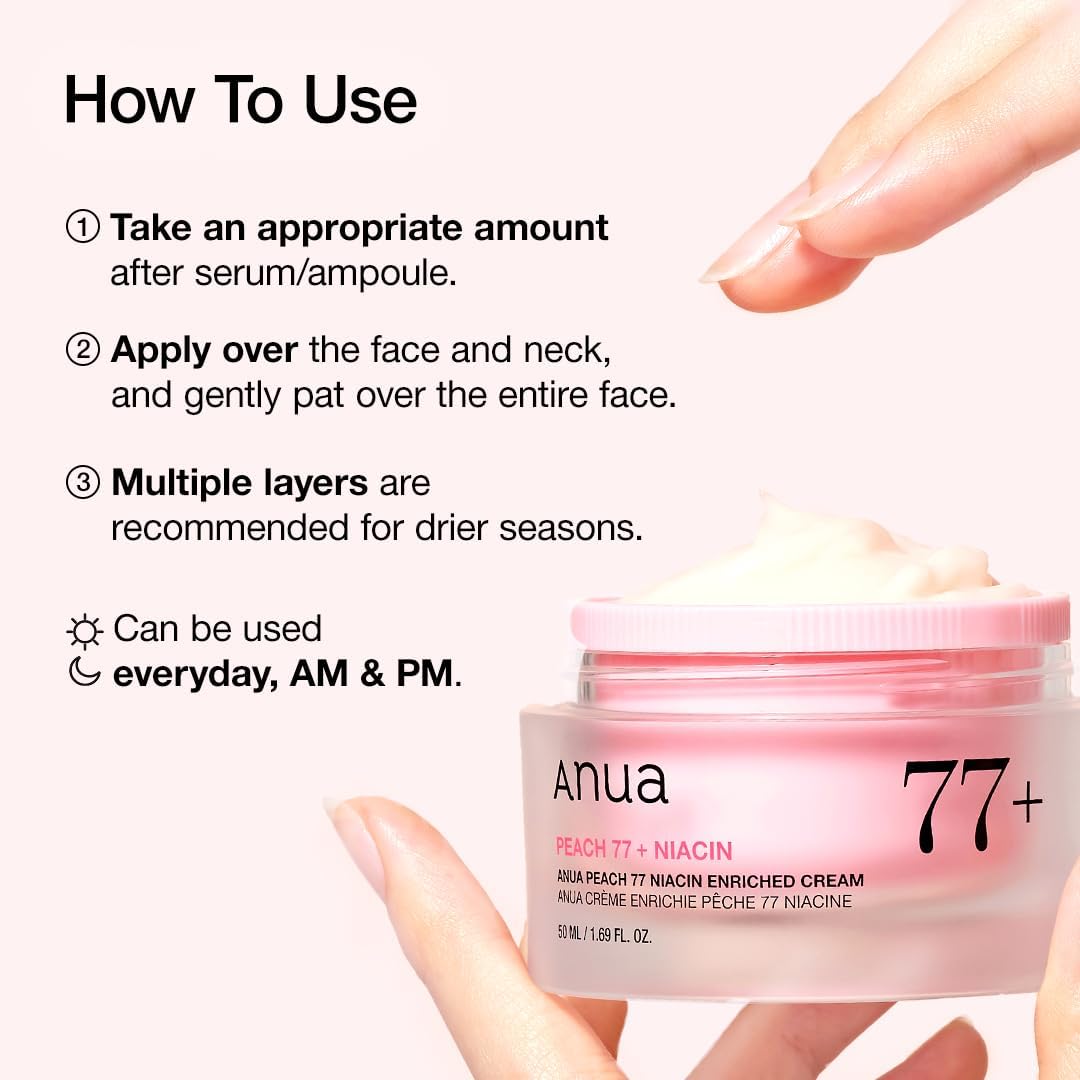 Anua 77+ Peach Niacin Enriched Cream - 50ml view 5