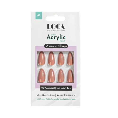 Artificial Nails Almond Shape Nude  By Loca - A1