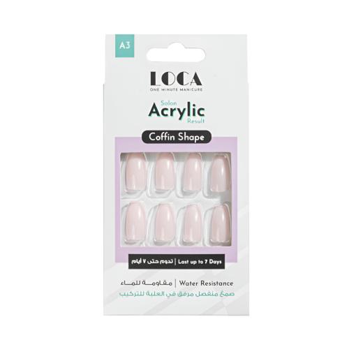 Artificial Nails Coffin Shape  By Loca - A3
