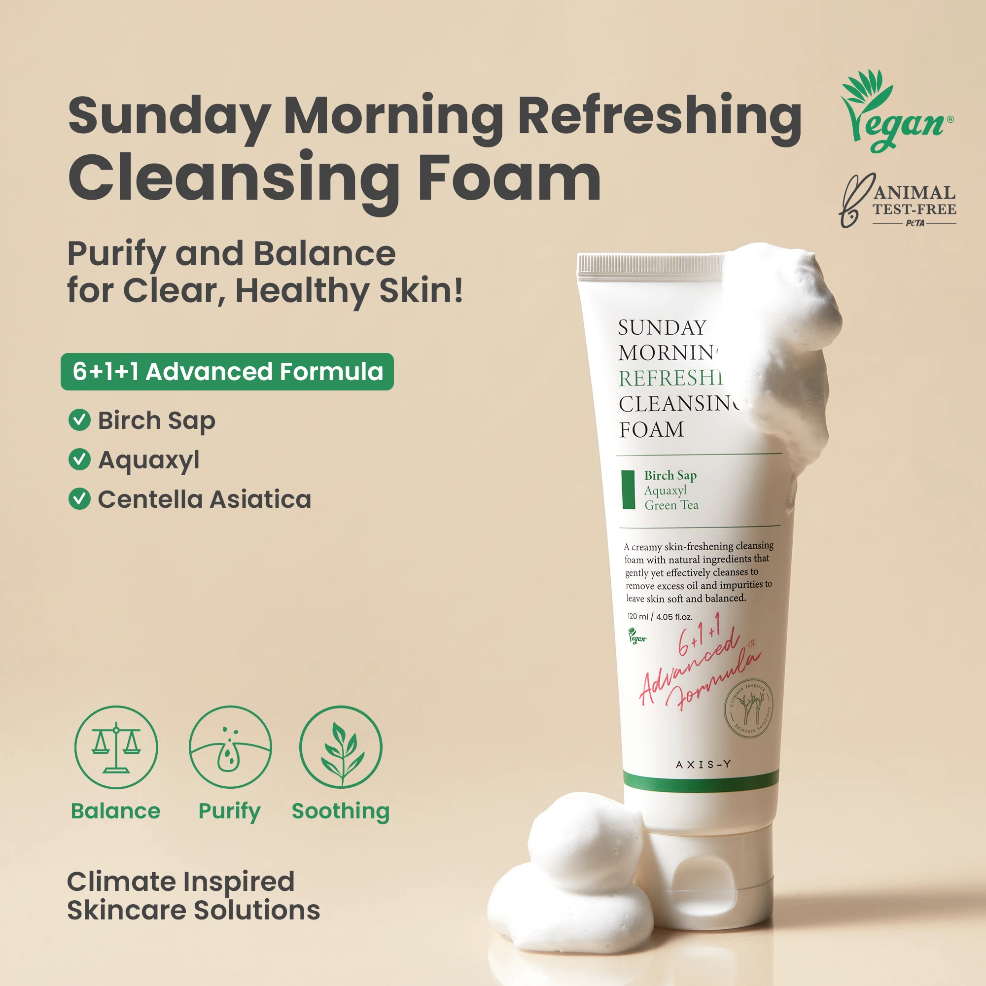 AXIS-Y Sunday Morning Refreshing Cleansing Foam - 120ml