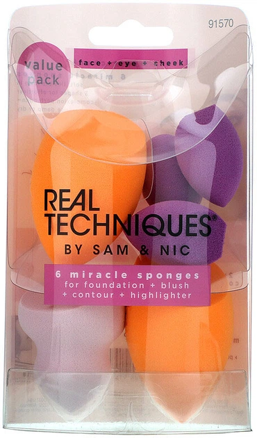 REAL TECHNIQUES 6 MIRACLE SPONGES