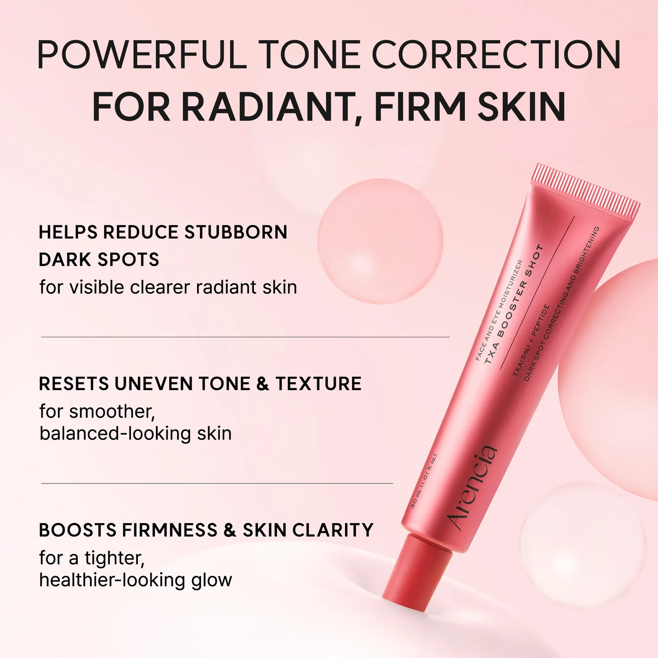 Arencia TXA Booster Shot Face and Eye Moisturizer DARK SPOT CORRECTING AND BRIGHTENING – 30ml view 3