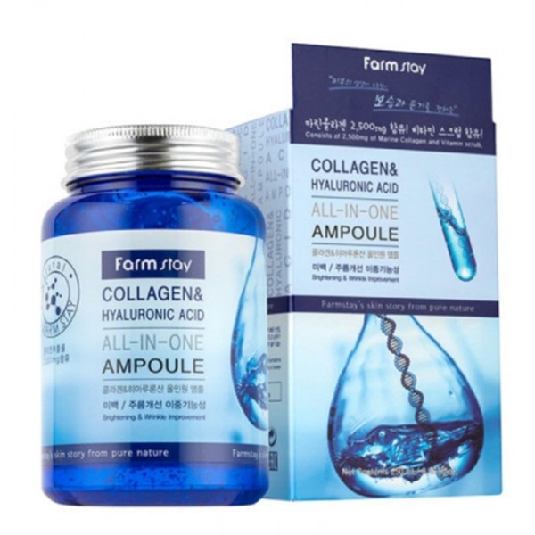 Gel Ampoule Collagen And Hyaluronic Acid All In One  By Farm Stay - 250ml