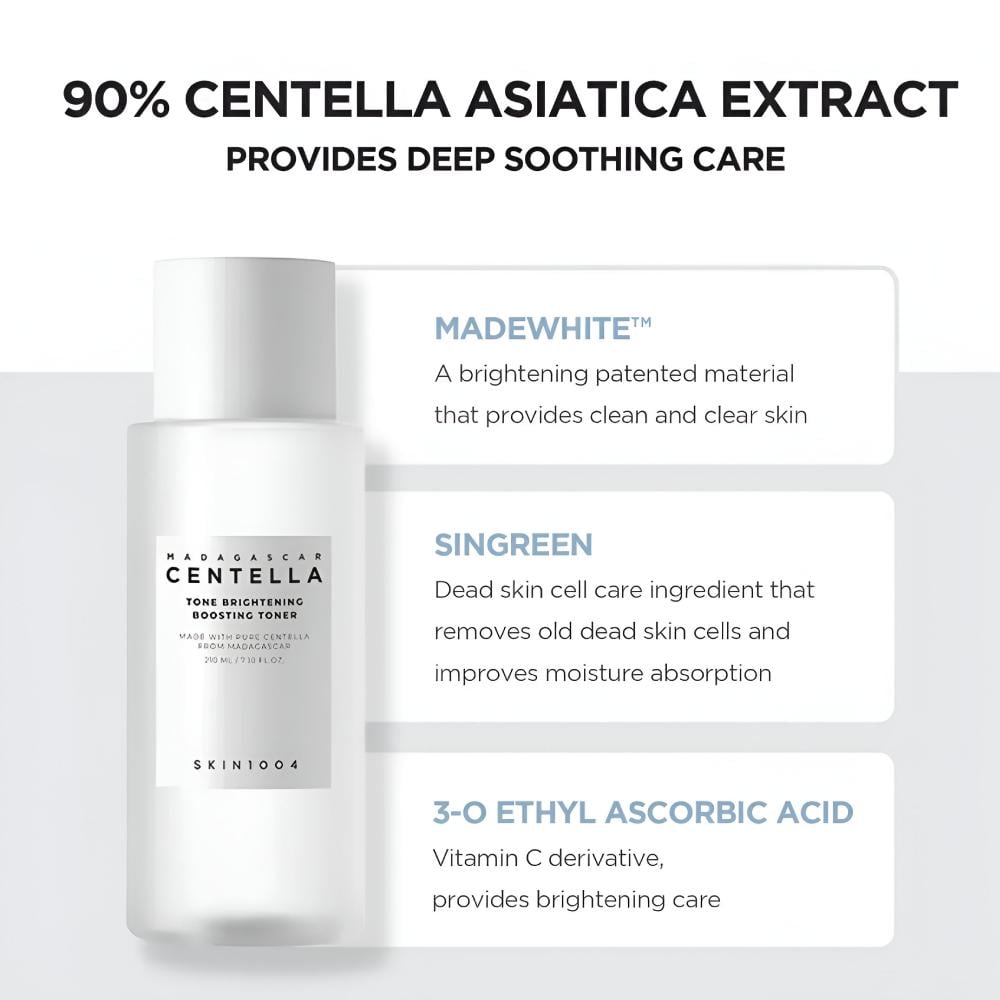 Skin1004 Madagascar Centella Tone Brightening Boosting Toner - 210ml view 4