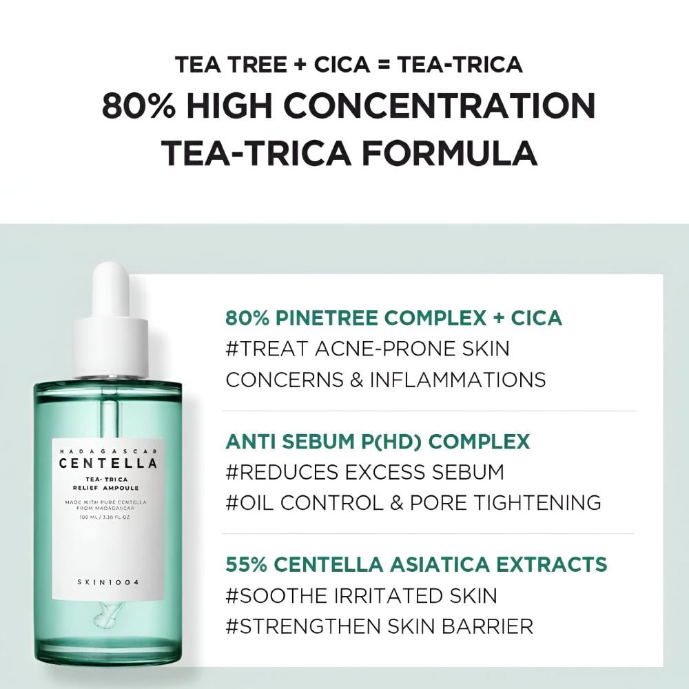 SKIN1004 Madagascar Centella Tea-Trica Relief Ampoule - 100ml view 5