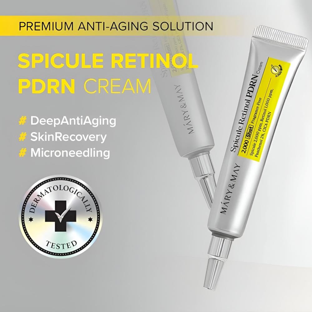 Mary & May Retinol Spicule Cream for Skin Smoothing & Wrinkle Reduction – 15 g view 5