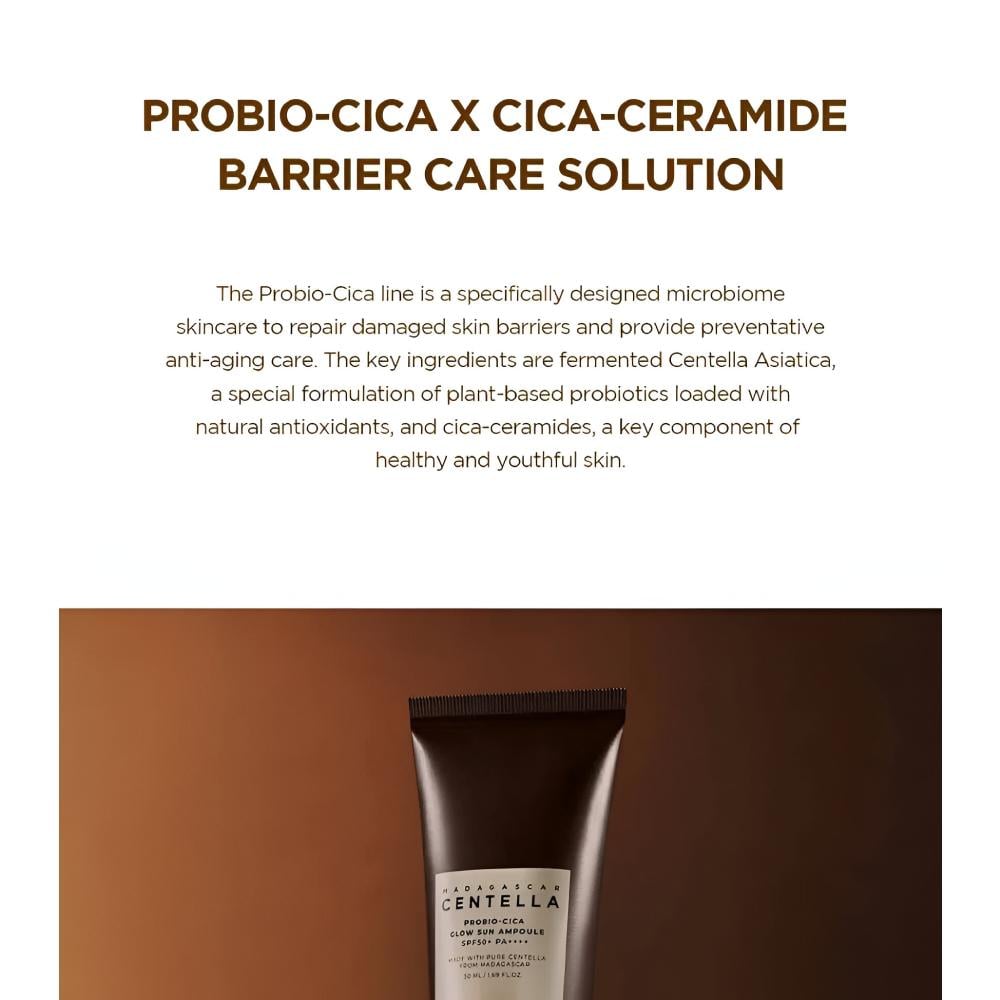 Skin1004 Madagascar Centella Probio-Cica Glow Sun Ampoule SPF50+ - 50ml view 5