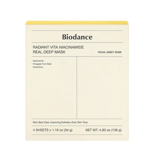 Biodance Radiant Vita Niacinamide Real Deep Mask  (4SHEETS)