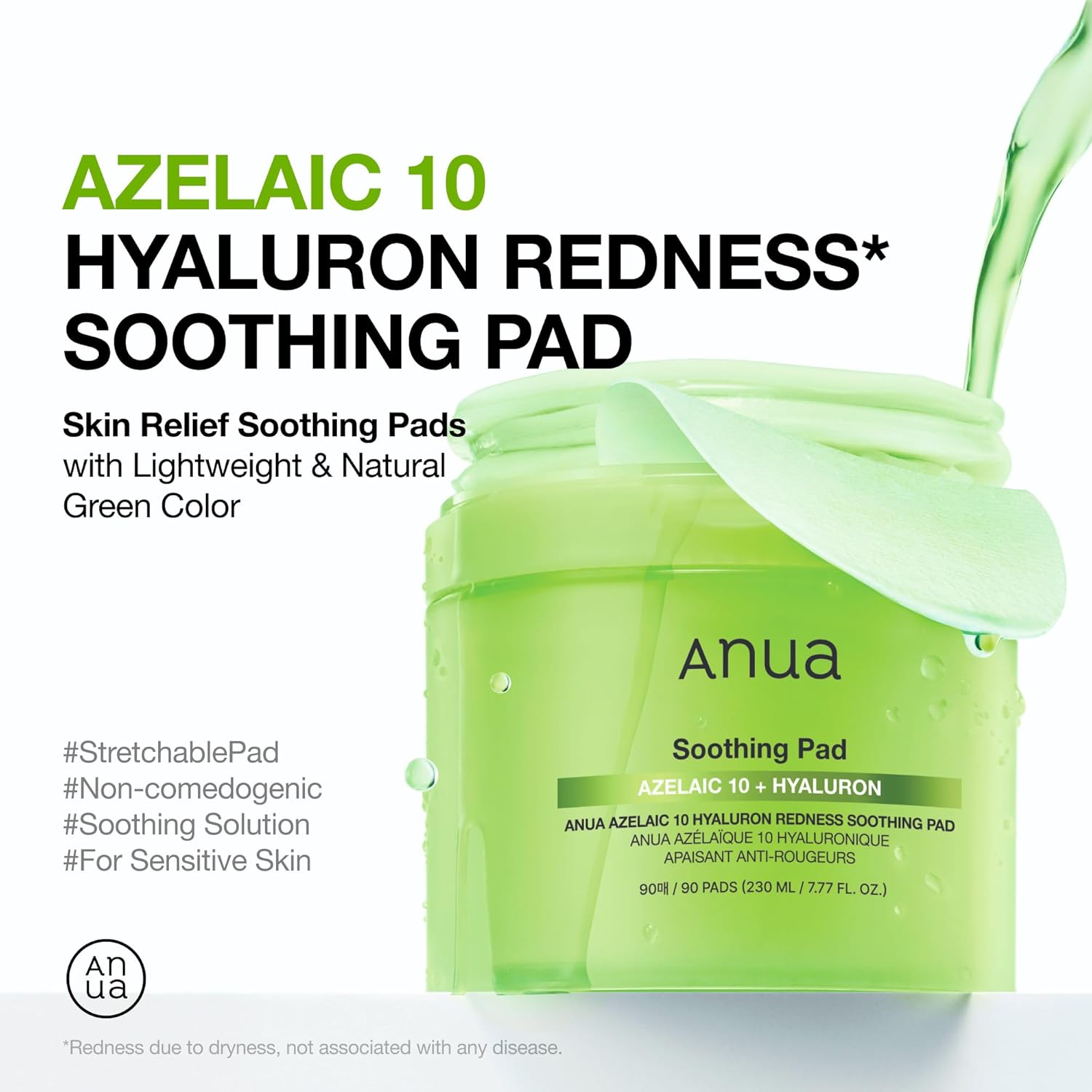 Anua Azelaic 10 Hyaluron Redness Soothing Pad - 90 Pieces alternate view