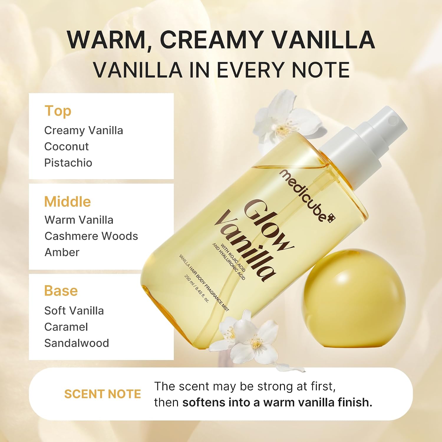Glow Vanilla Hair & Body Fragrance Mist - 100ml view 3