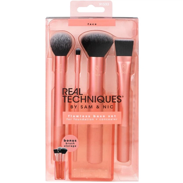 REAL TECHNIQUES BRUSH SET 4N1 (RED- BUNOS)