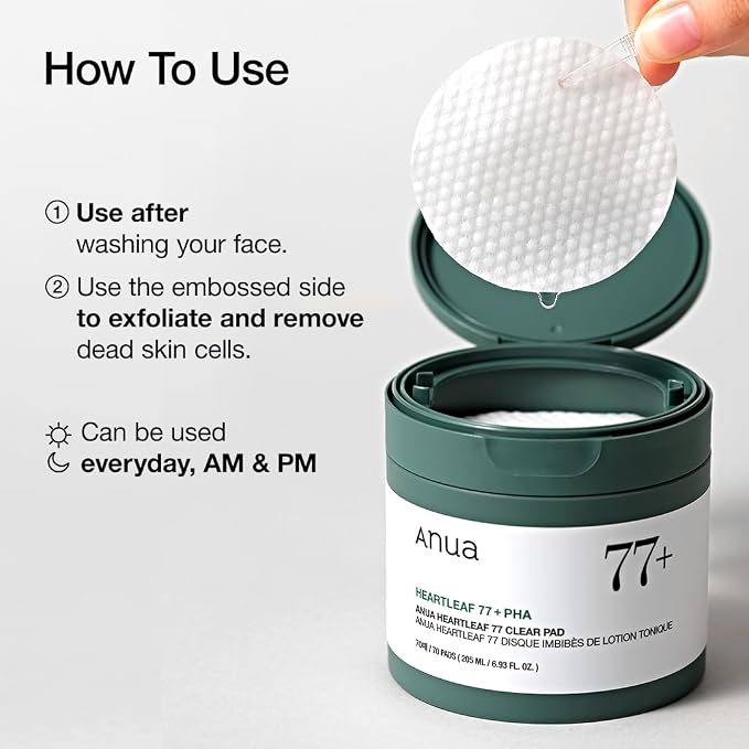 Anua Heartleaf 77% Clear Pad 70 Pads - 205ml view 4