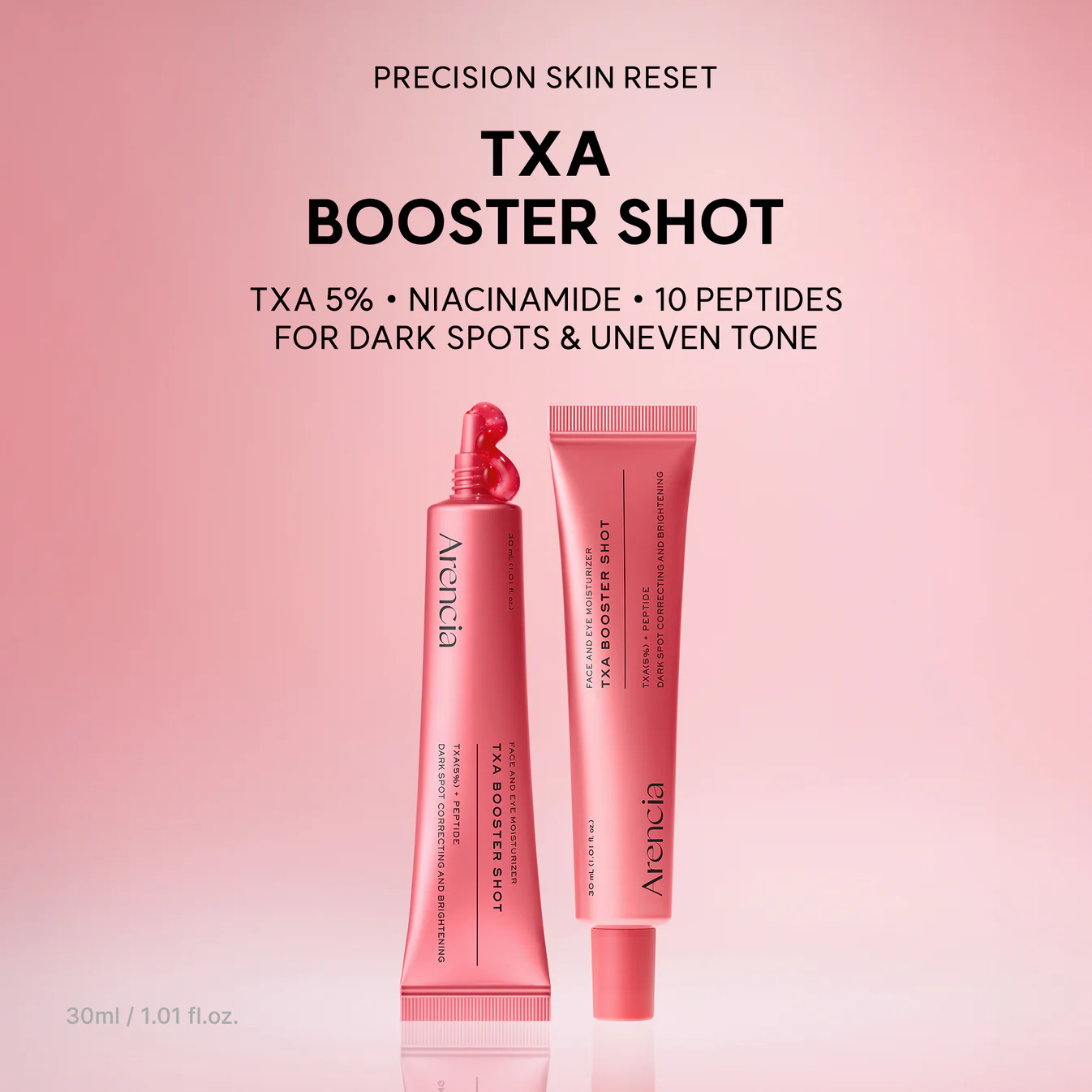 Arencia TXA Booster Shot Face and Eye Moisturizer DARK SPOT CORRECTING AND BRIGHTENING – 30ml