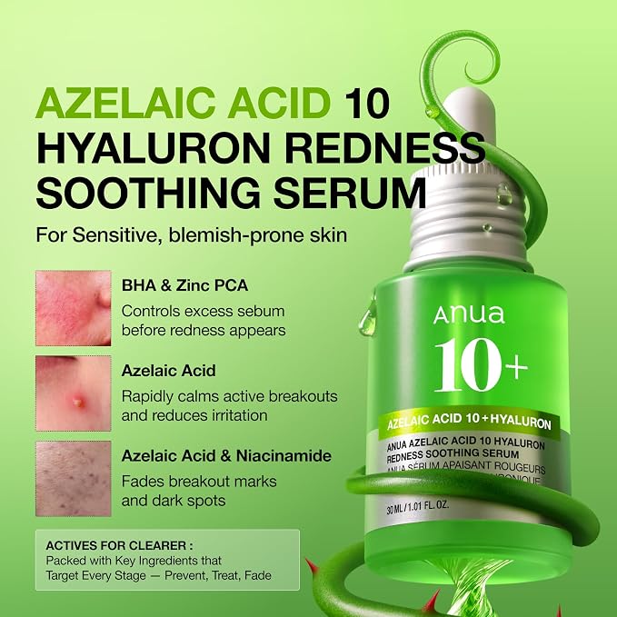 Anua Azelaic Acid 10% + Hyaluron Serum For Calm And Radiant Skin - 30Ml alternate view