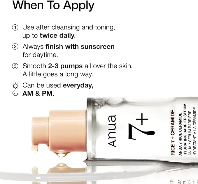 Anua 7+ Hydrating Serum with Rice Extract and Ceramides - 50 ml view 5