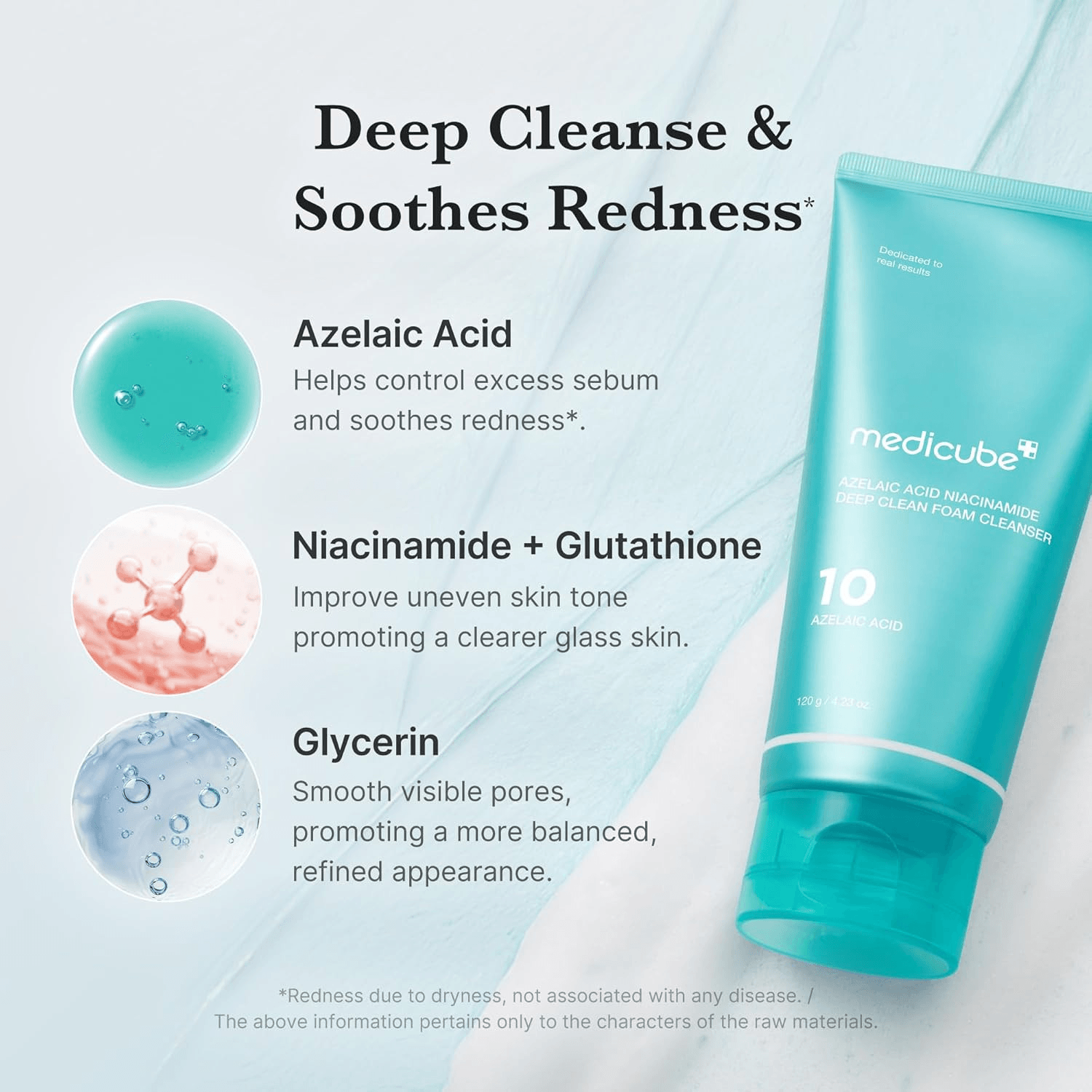 Medicube Azelaic Acid Niacinamide Deep Clean Foam Cleanser - 120g view 3