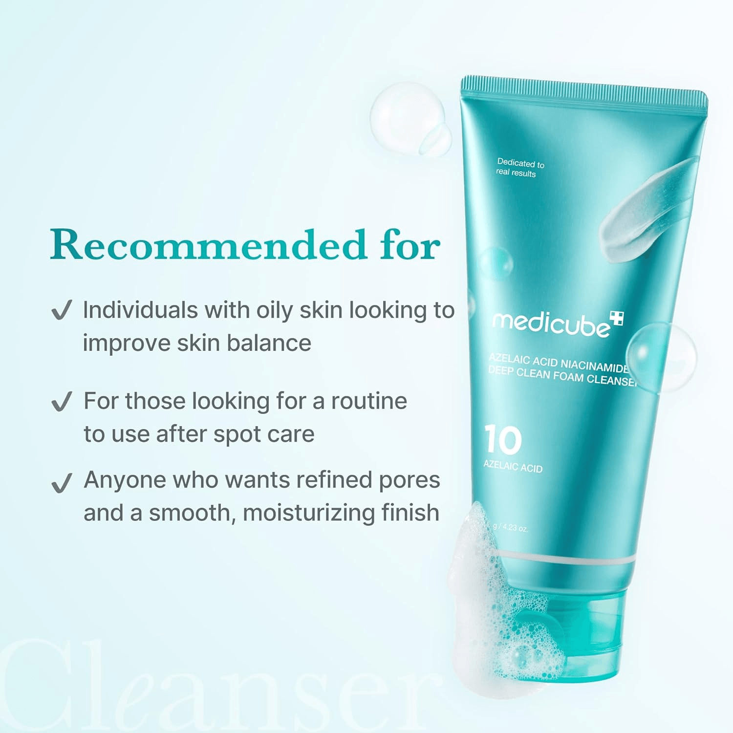 Medicube Azelaic Acid Niacinamide Deep Clean Foam Cleanser - 120g view 5