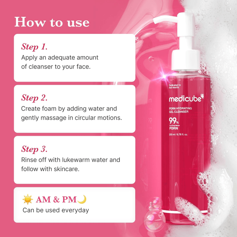 Medicube PDRN Hydrating Gel Cleanser - 200ml view 3