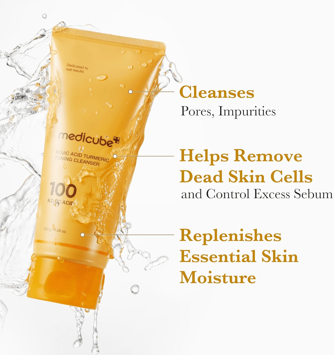 Medicube Kojic Acid Turmeric Toning Cleanser -120g view 5