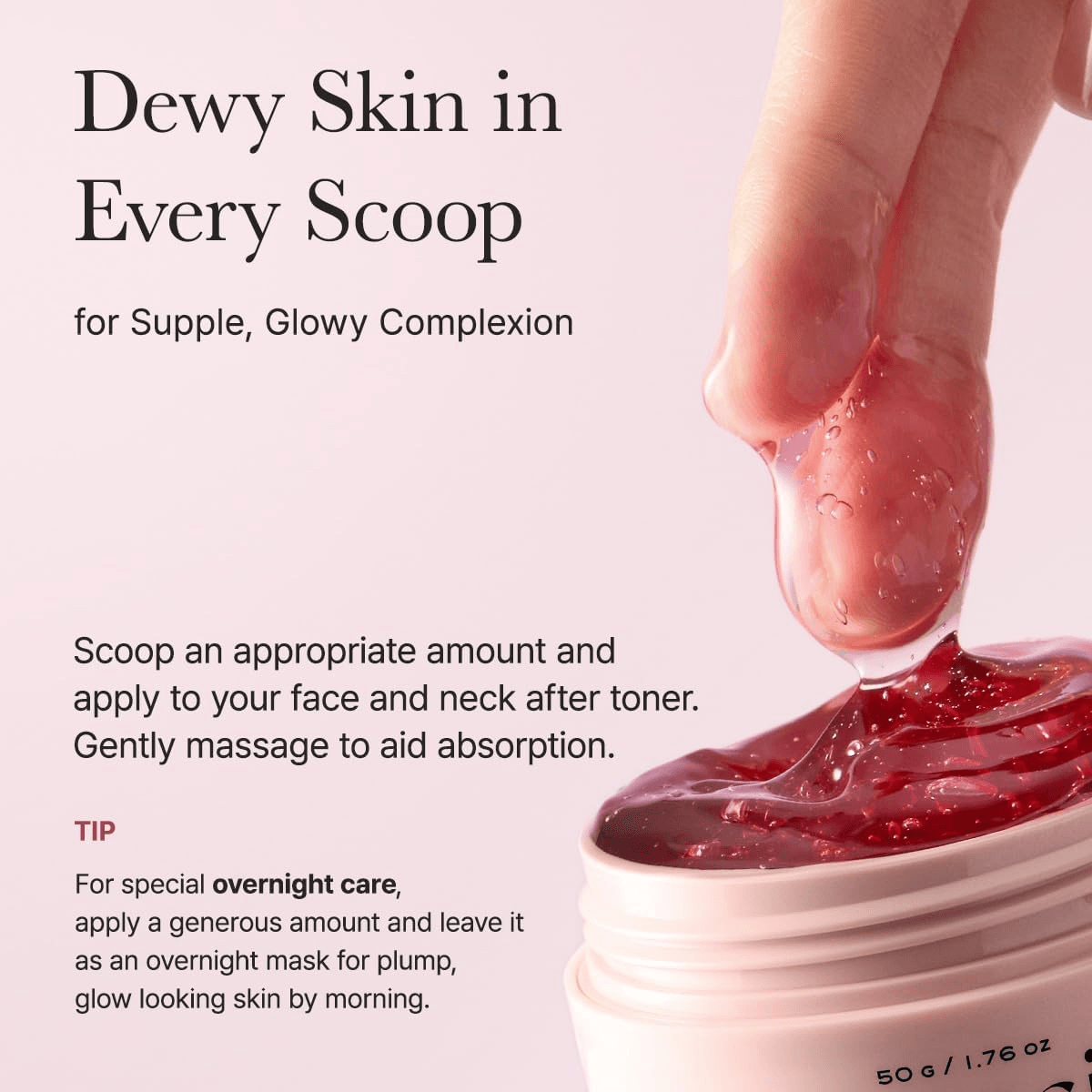 Arencia Red Smoothie Night Mask Serum for Glow and Soothing - 50g view 4