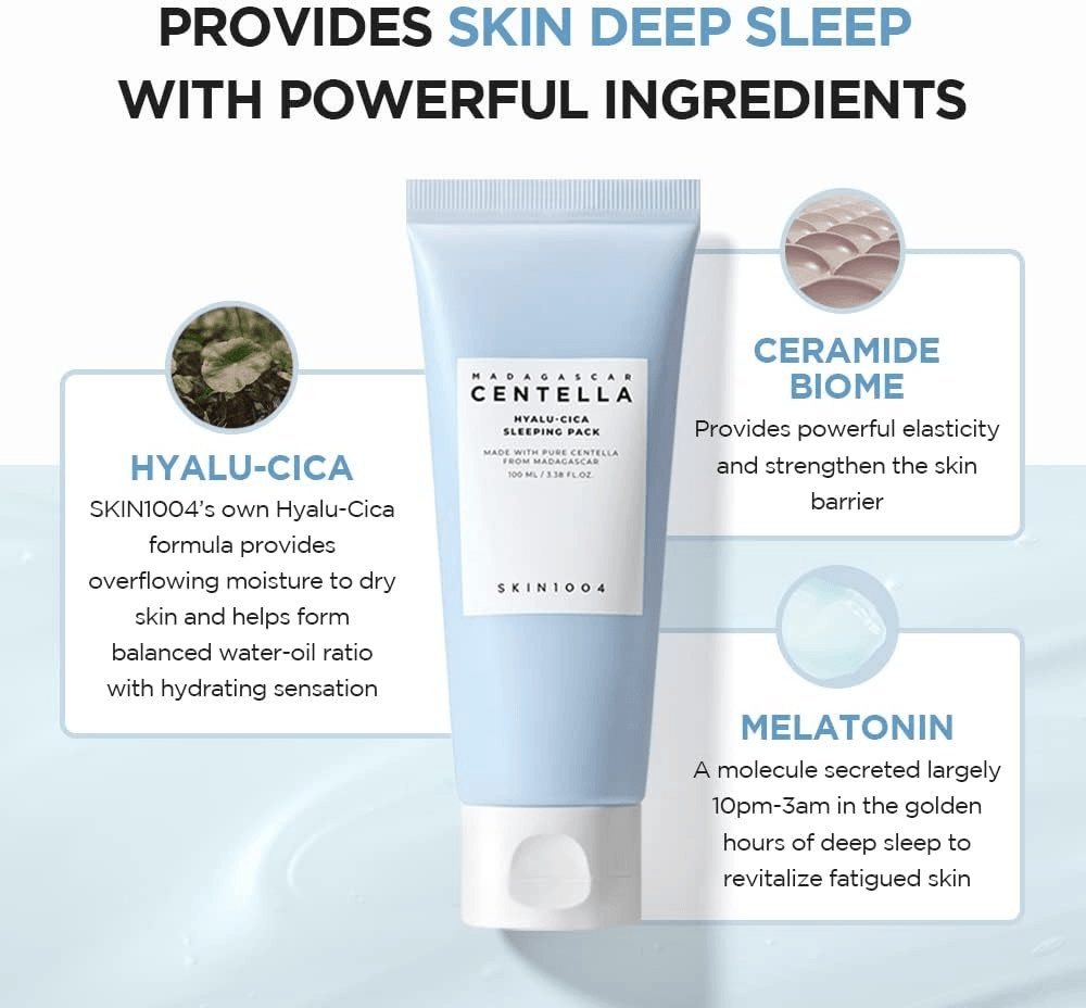 Skin1004 Madagascar Centella Hyalu-Cica Sleeping Pack - 100ml view 5