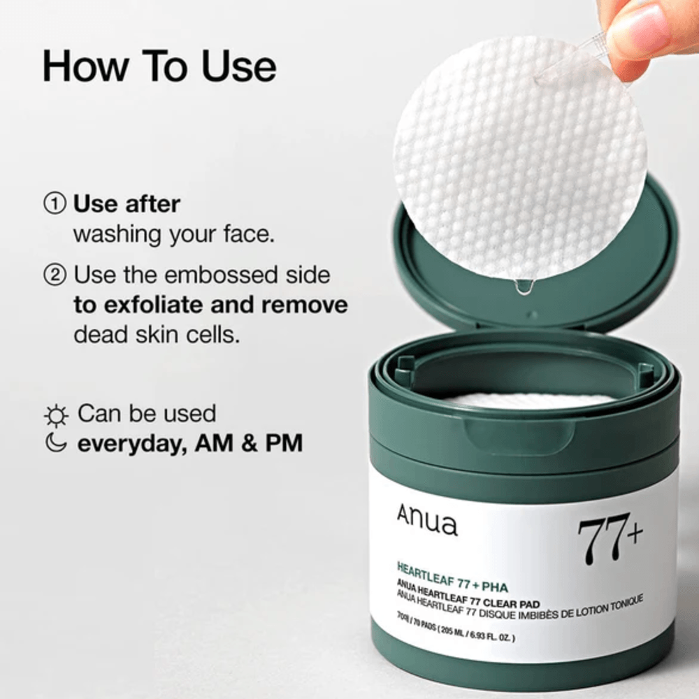 Anua Heartleaf 77% Clear Pad 70 Pads - 205ml view 4
