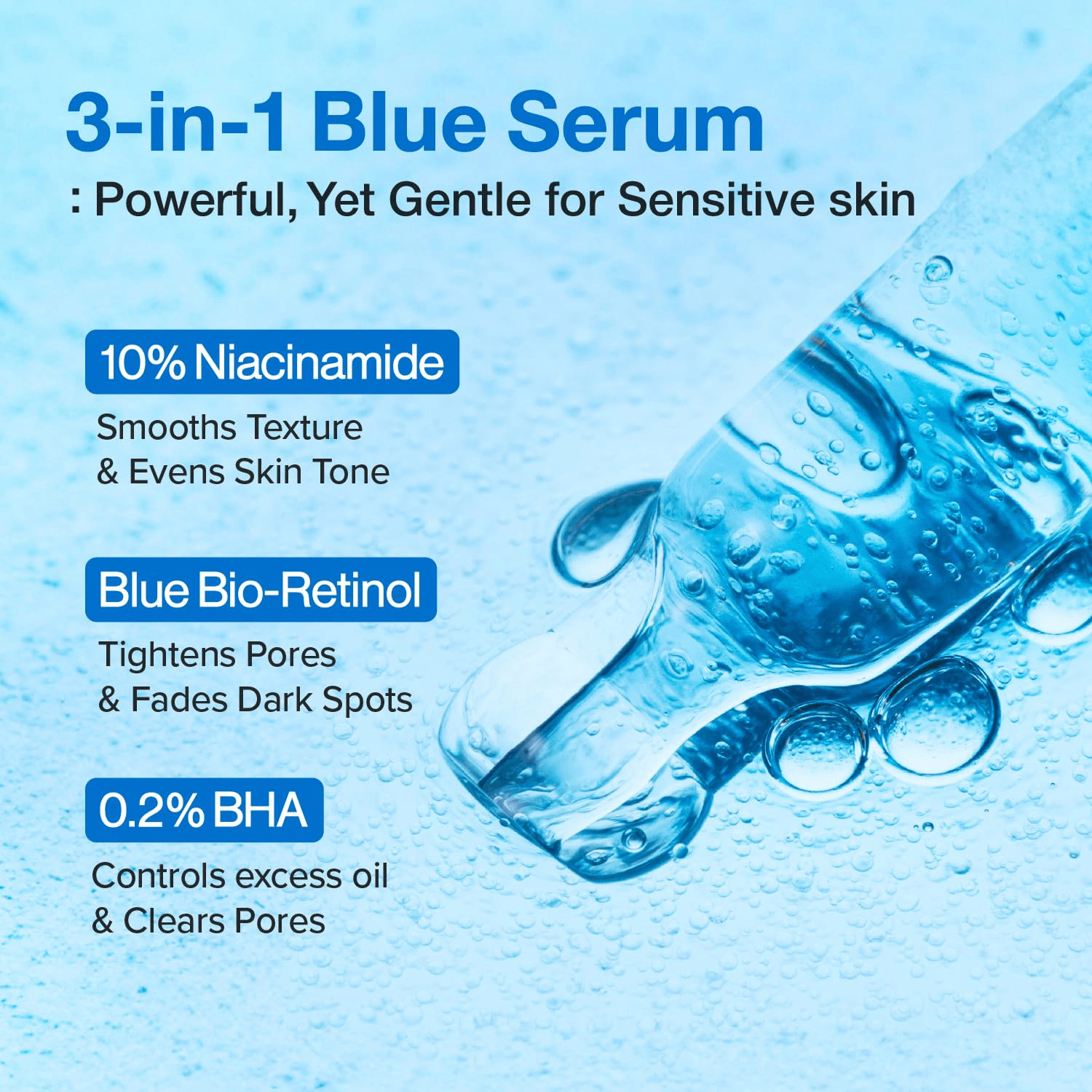 Numbuzin No.3 Blue Bio-Retinol Pore Refining Serum - 30ML view 5