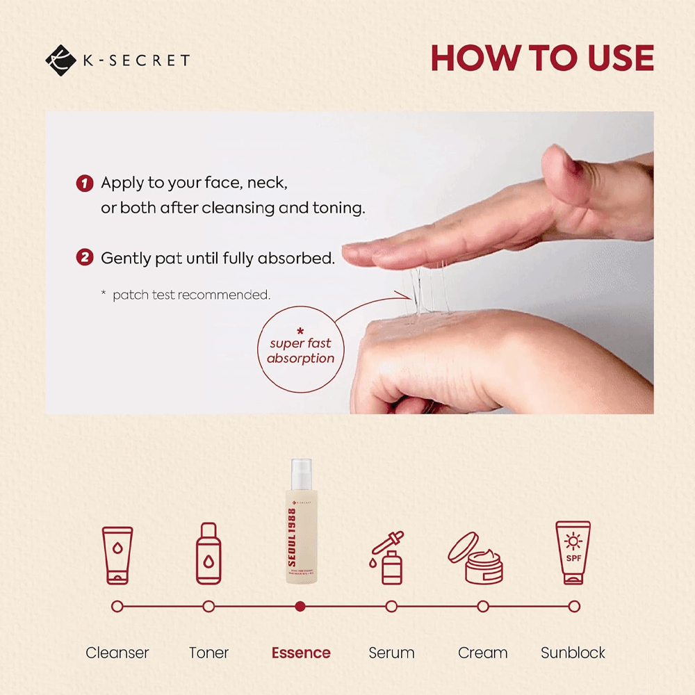 K Secret Seoul 1988 Essence Snail Mucin 97% + Rice - 100 Ml view 3
