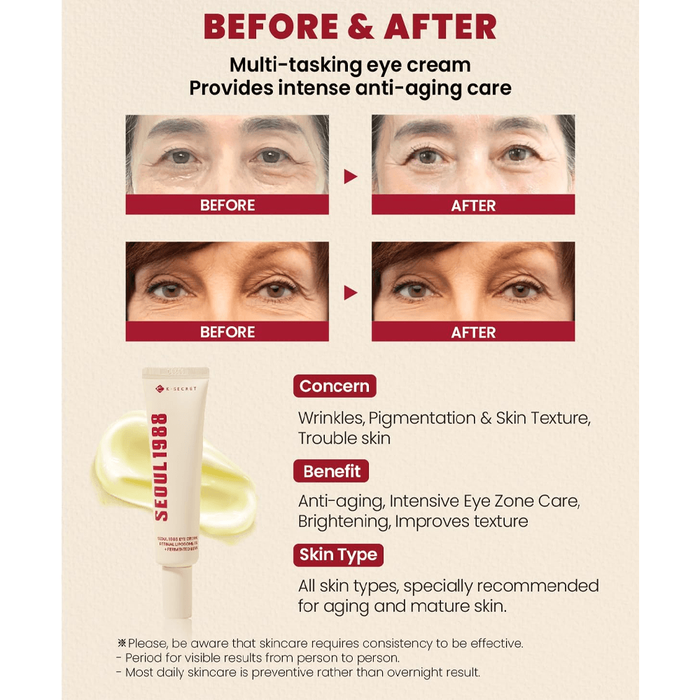 K Secret Seoul 1988 Eye Cream Retinal Liposome 4% + Fermented Bean - 30Ml view 4