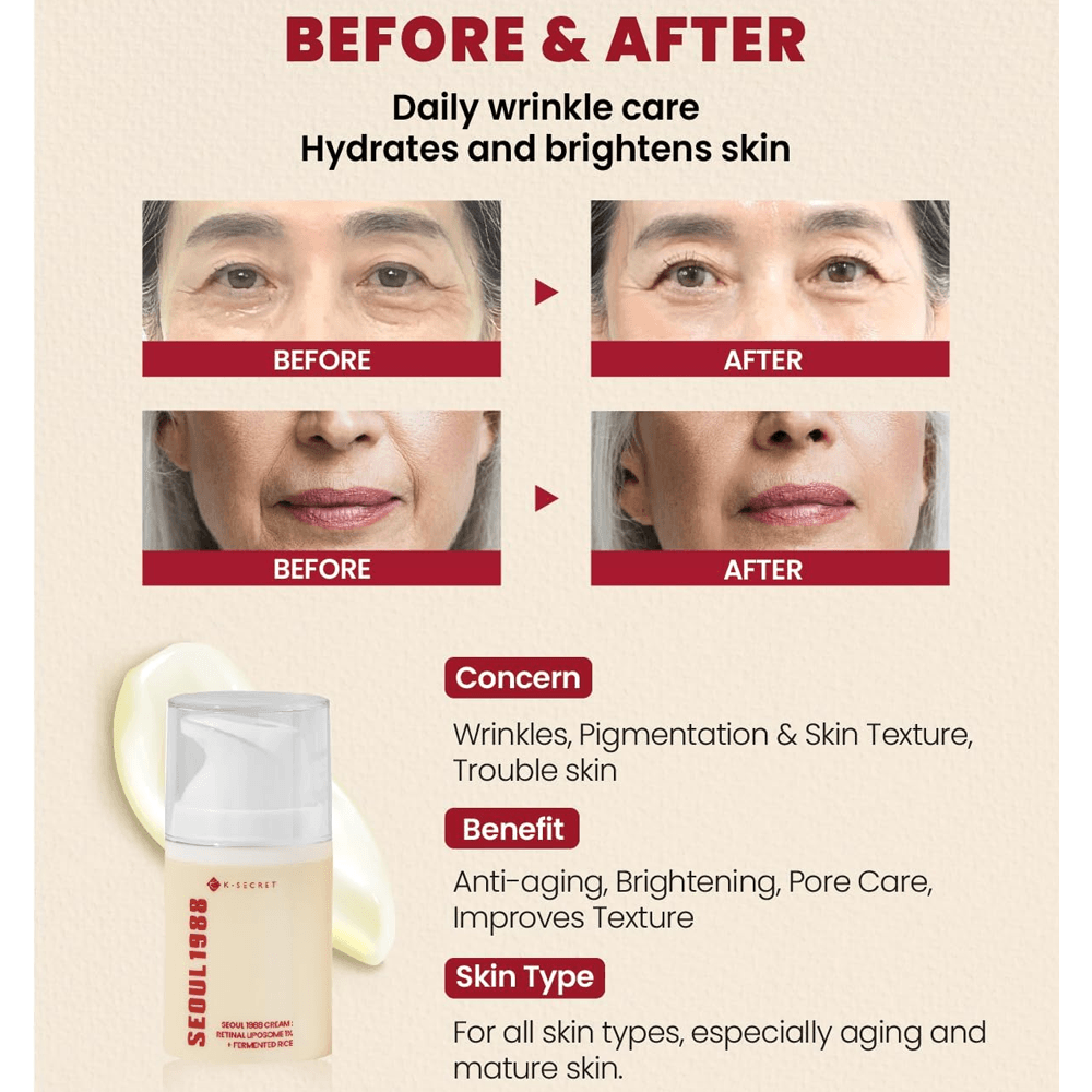 K Secret Seoul 1988 Cream Retinal Liposome 1% + Fermented Rice - 50 Ml view 4