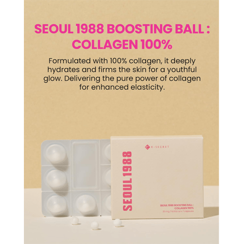 K Secret Seoul 1988 Boosting Ball Collagen 100% -  35mg × 7capsules alternate view