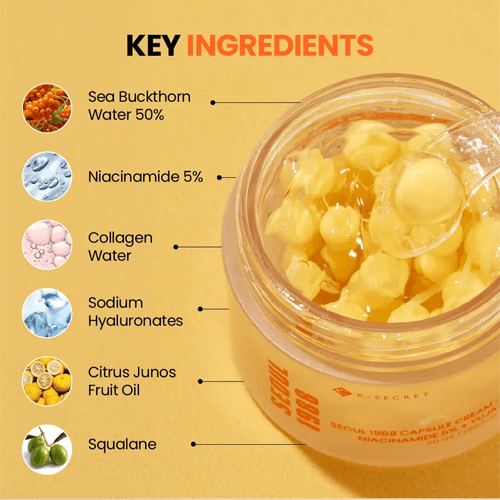 K Secret Seoul 1988 Capsule Cream Niacinamide 5% + Yuja - 50ml view 6