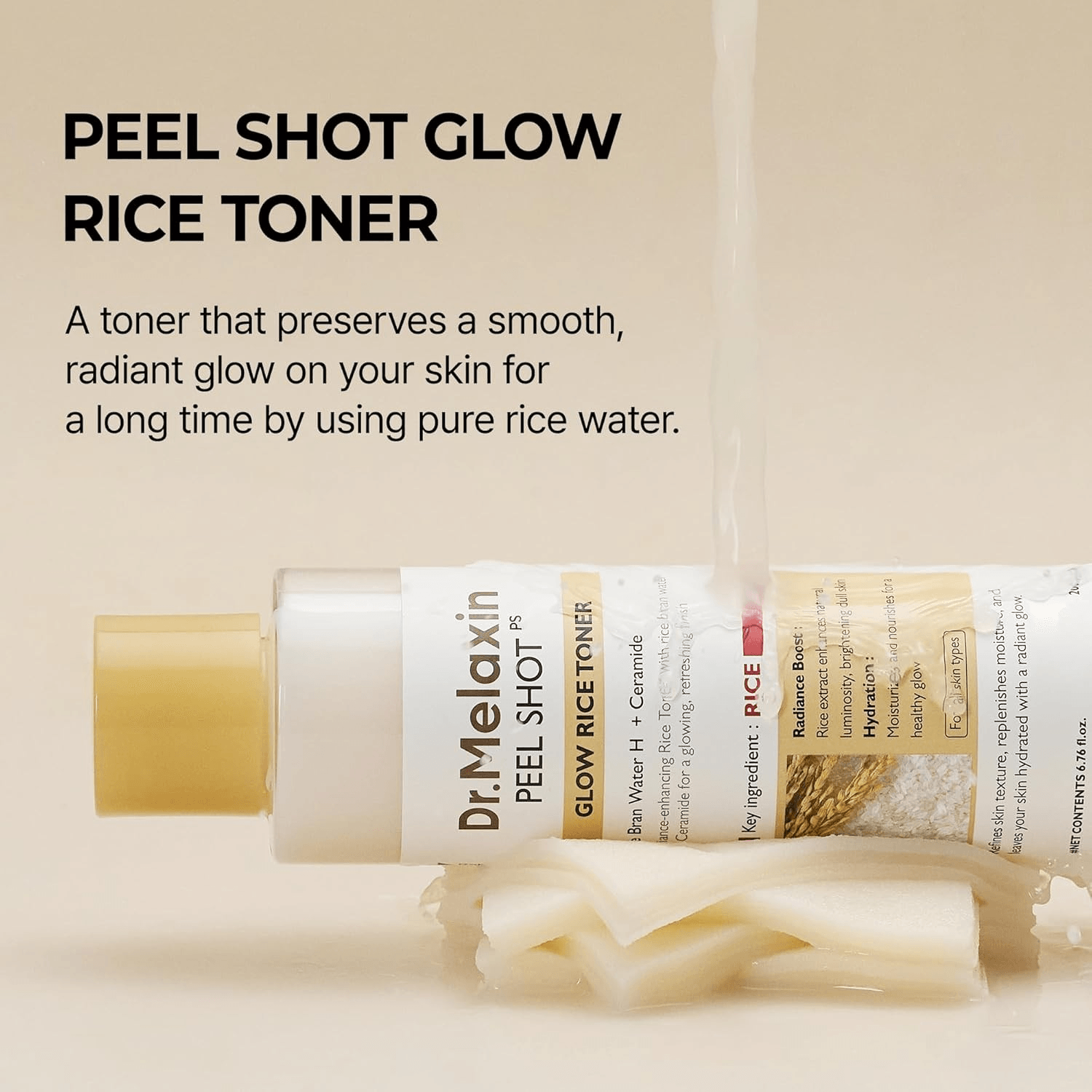 Dr.Melaxin Peel Shot Glow White Rice Toner - 200ml alternate view